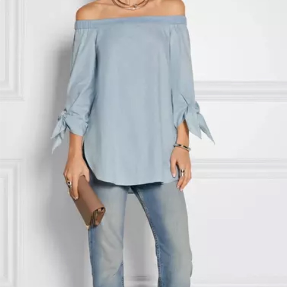 Tibi Satin Cotton Poplin Shirt Size 10